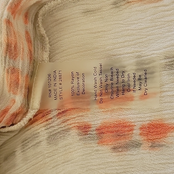 Soft Surroundings tassels ties sleeves dress women's size medium - Picture 8 of 12